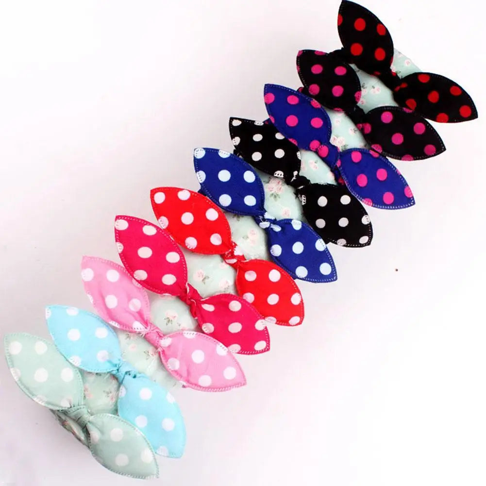 1Pcs Cute Rabbit Ear Hair Bands Girl Rubber Band Elastic Children Korean Rope Headwear Baby Hair Ornaments Accessories Hair J9A1