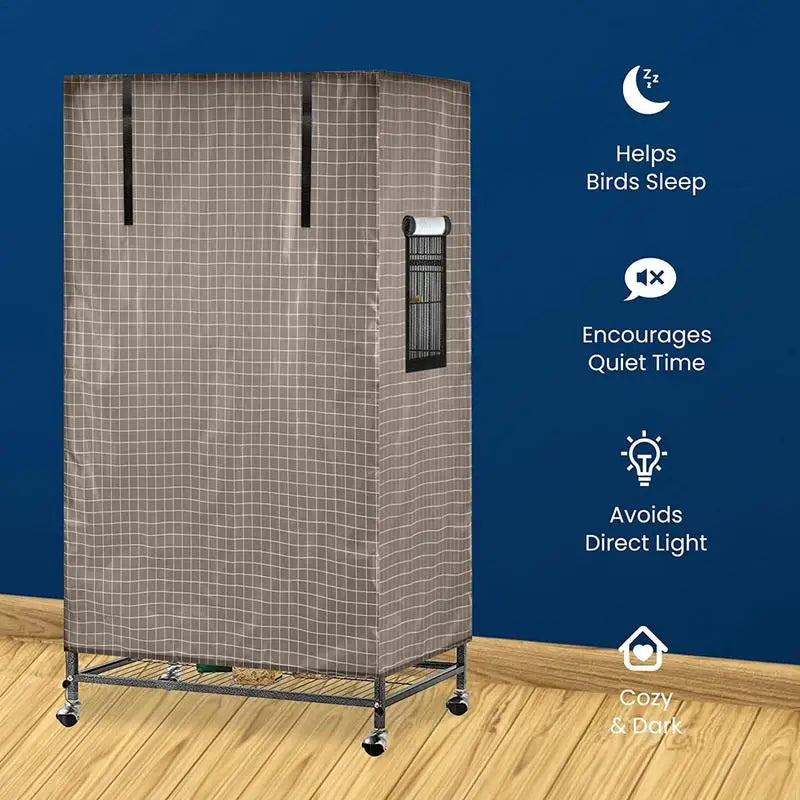 Universal Bird Cage Cover Outdoor Courtyard Breathable Parrot Cage Cover With Window Waterproof Shading Bird Protective Covers