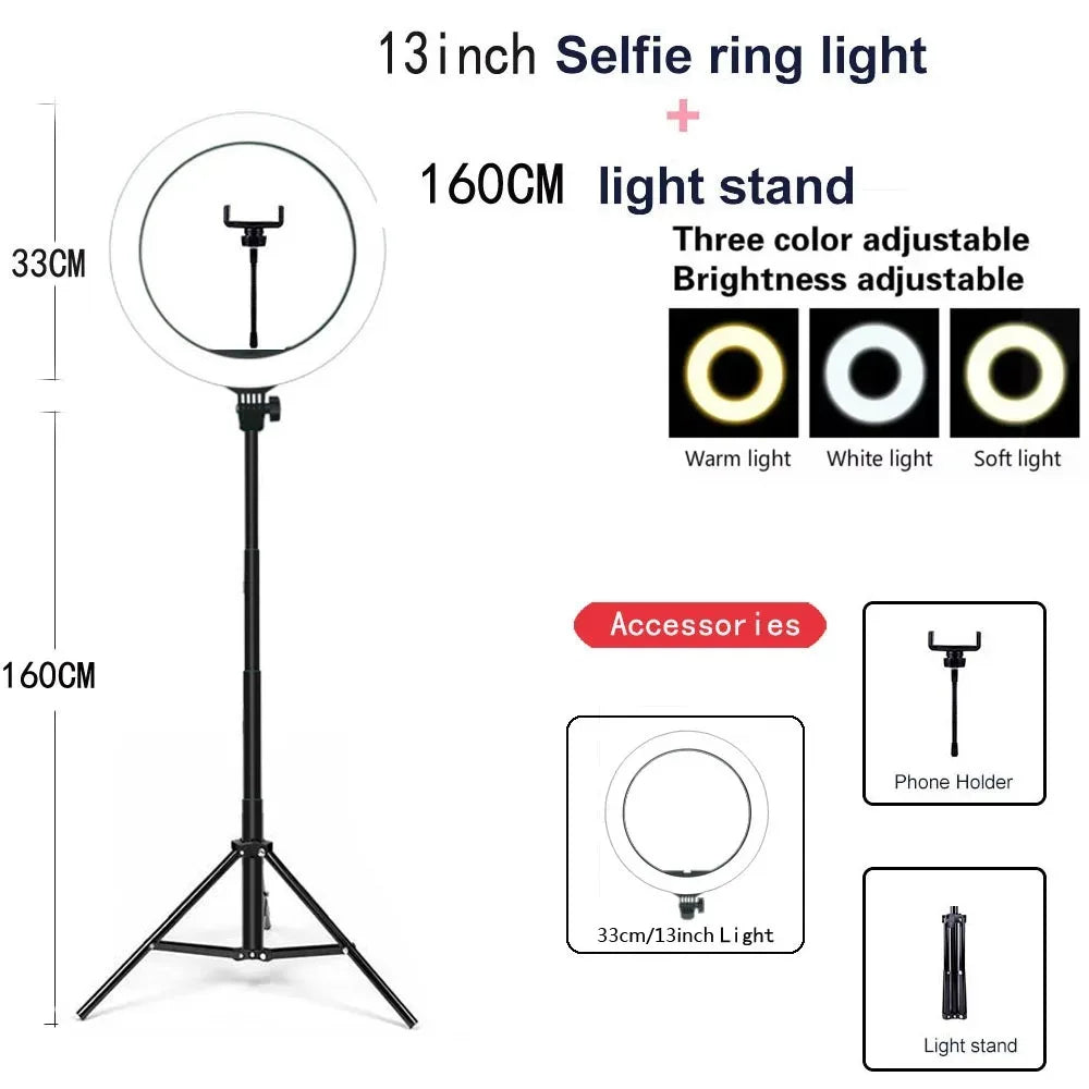 Youtube Shooting Vlog Selfie Ring Light LED Camera Lamp