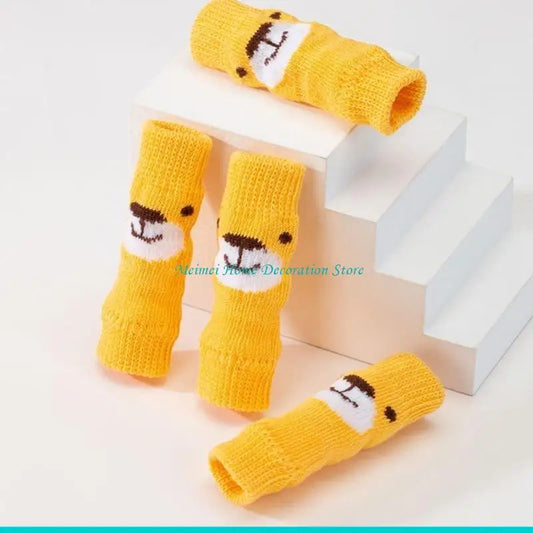 Dog Knee Socks for Winter Knee Protections Pet Knee Protectors Knit Knee Pads Suitable for Small Dogs Indoor Wearing