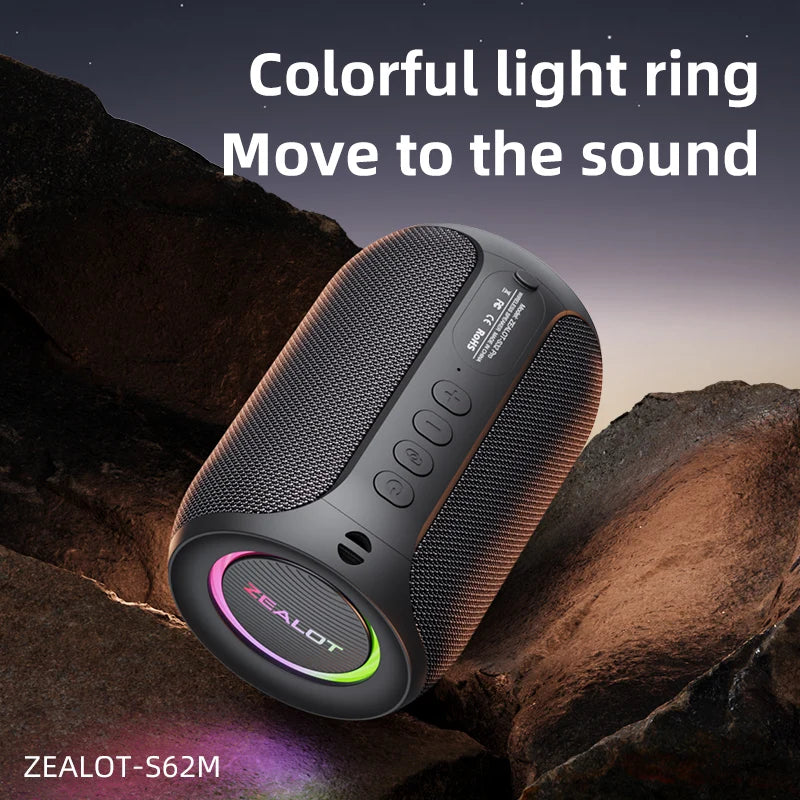 Zealot S62M Portable Bluetooth Karaoke Machine with Wireless Microphones Ideal for Home and Family Gatherings