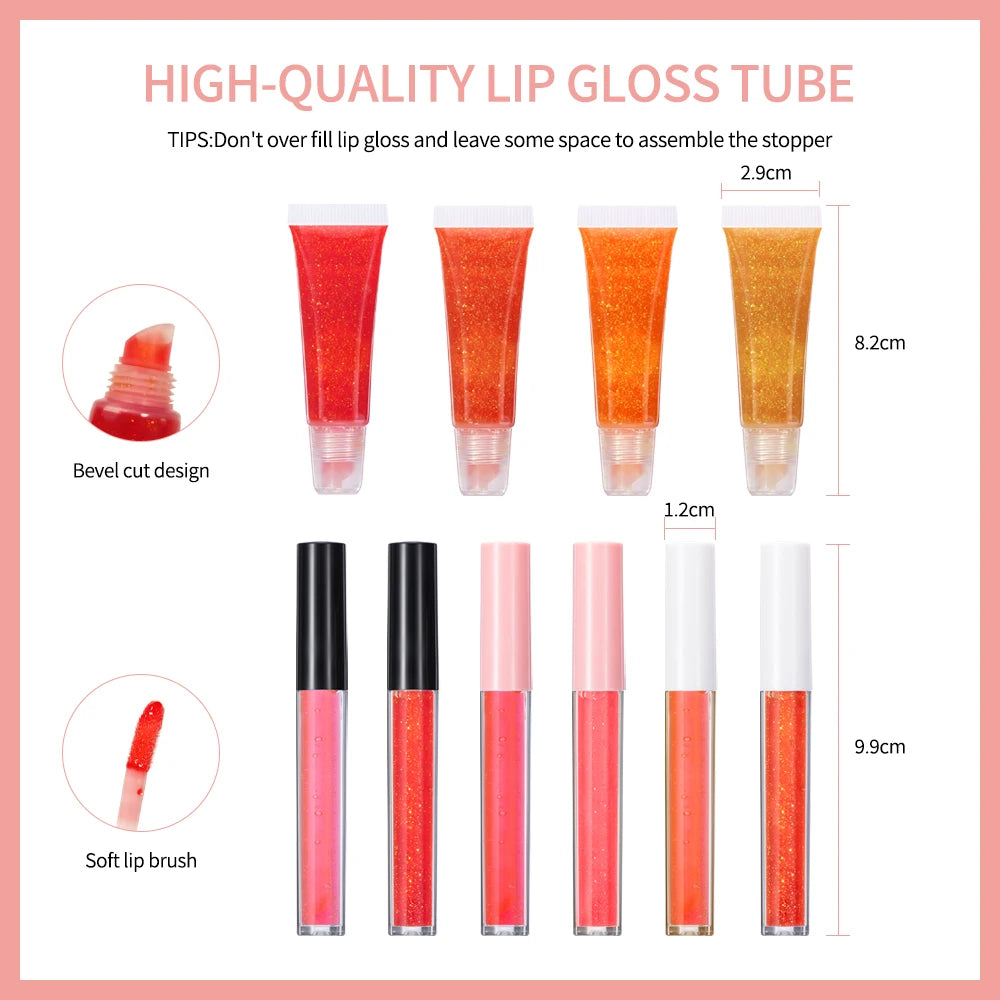 DIY Lip Gloss Making Kit for Moisturizing Shiny Glittery Lip Tints and Glaze Handmade Cosmetic Supplies