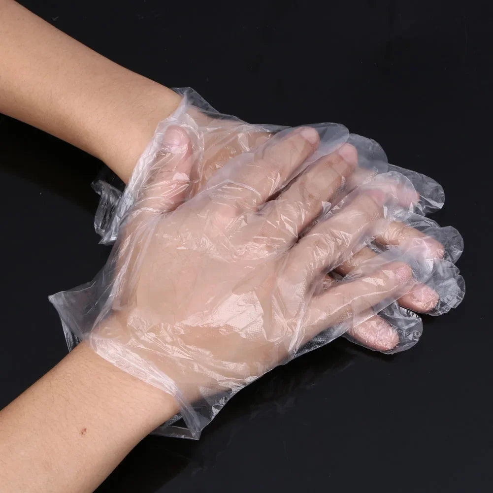 3000 Count Disposable Transparent Plastic Gloves for Kitchen and Bathroom Cleaning Durable Ambidextrous Gloves for DIY Cooking
