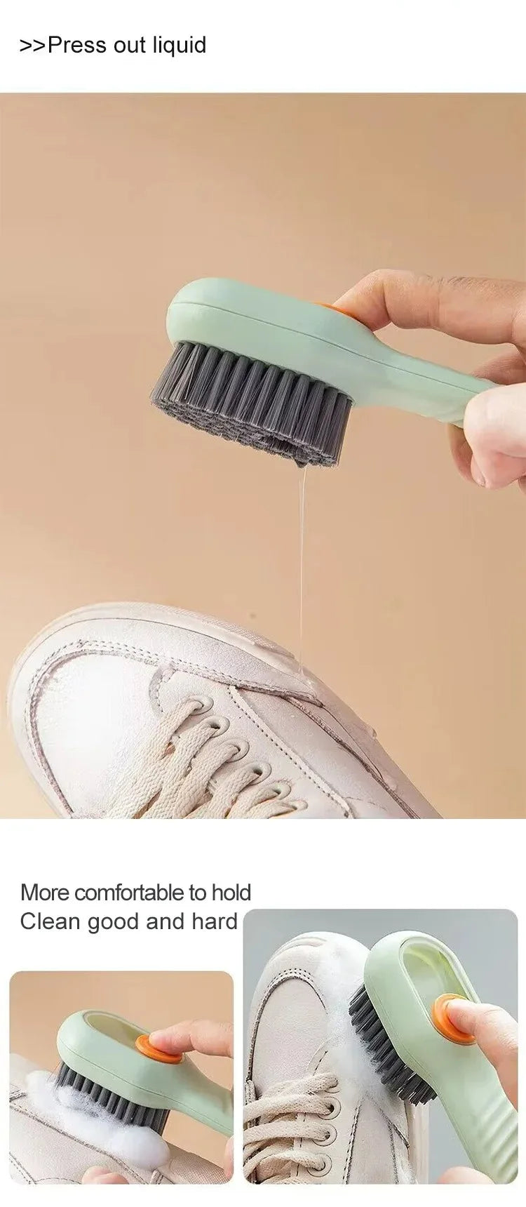 Multifunction Cleaning Shoe Brush Soft Automatic Liquid Brush