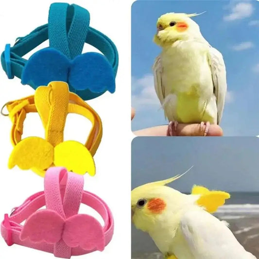 Parrot Bird Harness Leash Set Anti-bite Training Harness Parrots Outdoor Flying Rope Cockatiel Small Birds Supplies