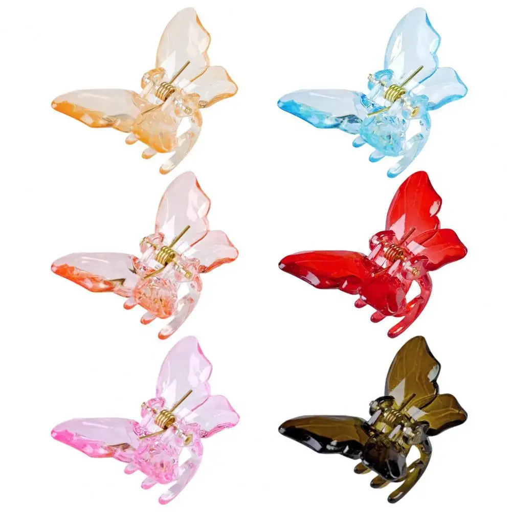 2Pcs Butterflies Hair Clip Girls Butterflies Shape Hair Pin Braided Mini Hairpin Clear Mini Braiding Clip Headwear Accessories