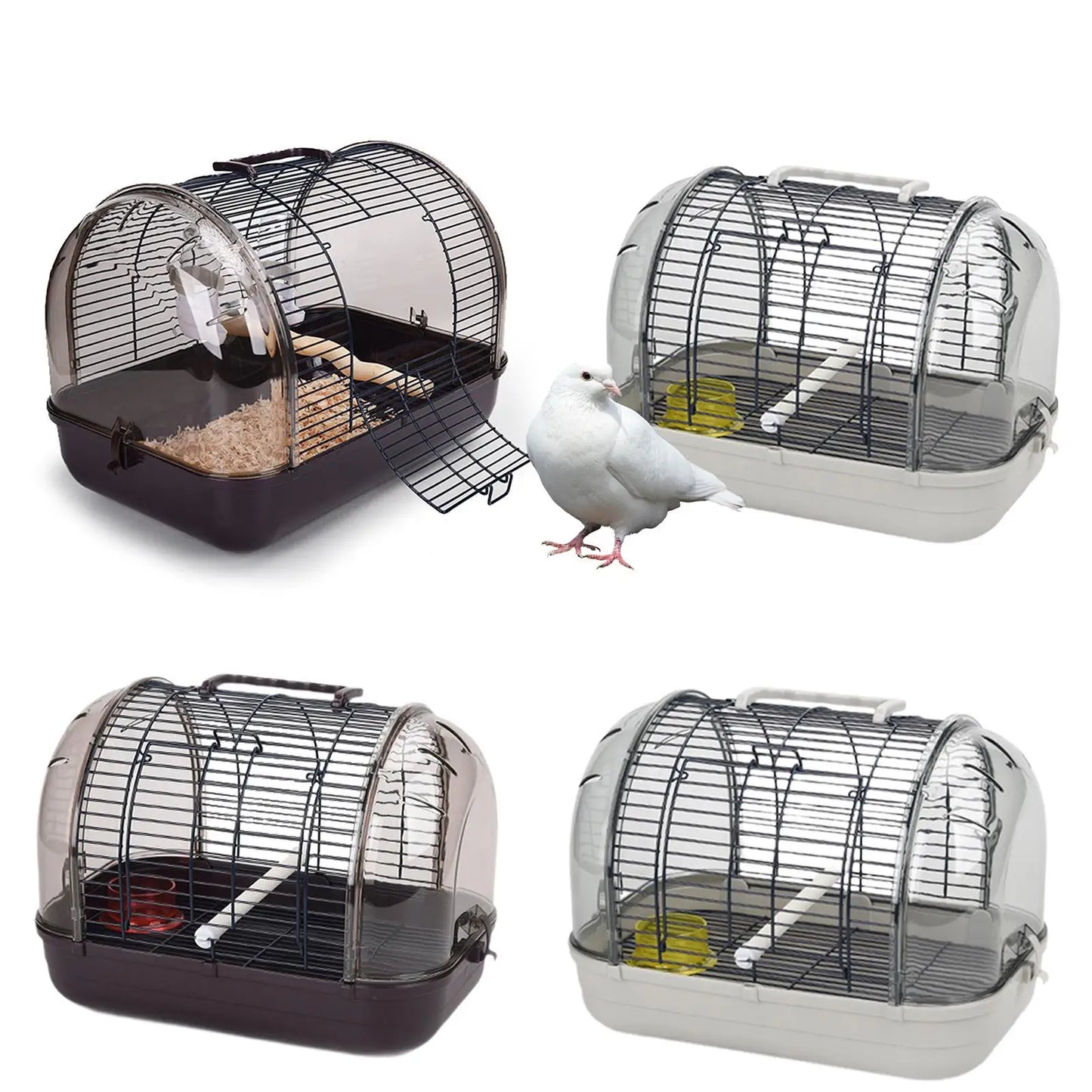 Villa Bird Cage and Handle Small with Stand Stick Lightweight Bird Carrier for Parakeets Parrot Small Birds Parrots Cockatiels