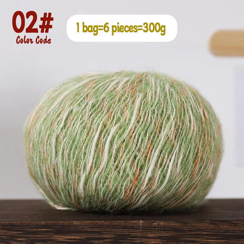 300g Eco-Friendly Bamboo Fiber Yarn for Hand Knitting and Crochet Fashion Projects, Thick and Thin Texture for Sweaters, Scarves, Hats, Shawls and More