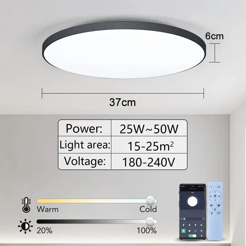 Smart LED Ceiling Lamp 36W 50W Dimmable APP Control