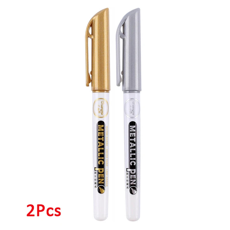 1-4Pcs Metallic Waterproof Marker Pens for DIY Crafting