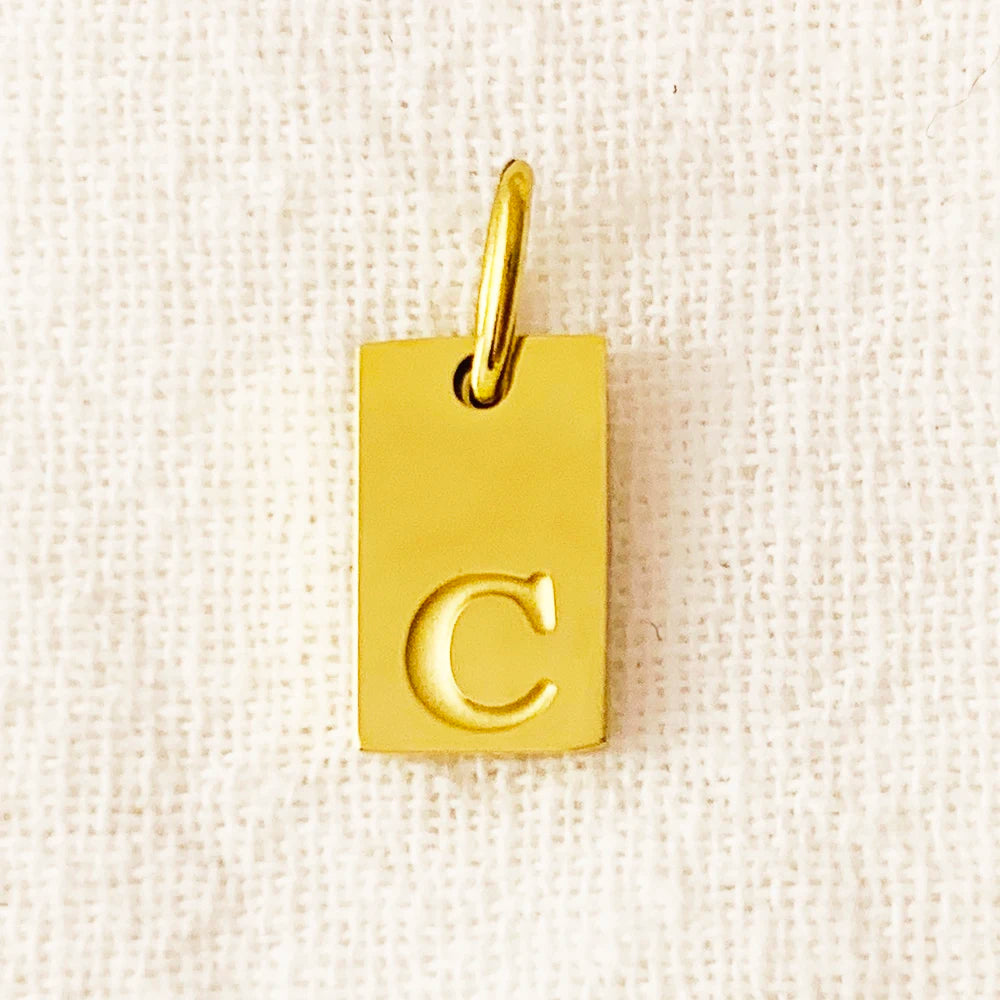 SUNIBI Alphabet Charm Pendant for Necklaces Stainless Steel Jewelry