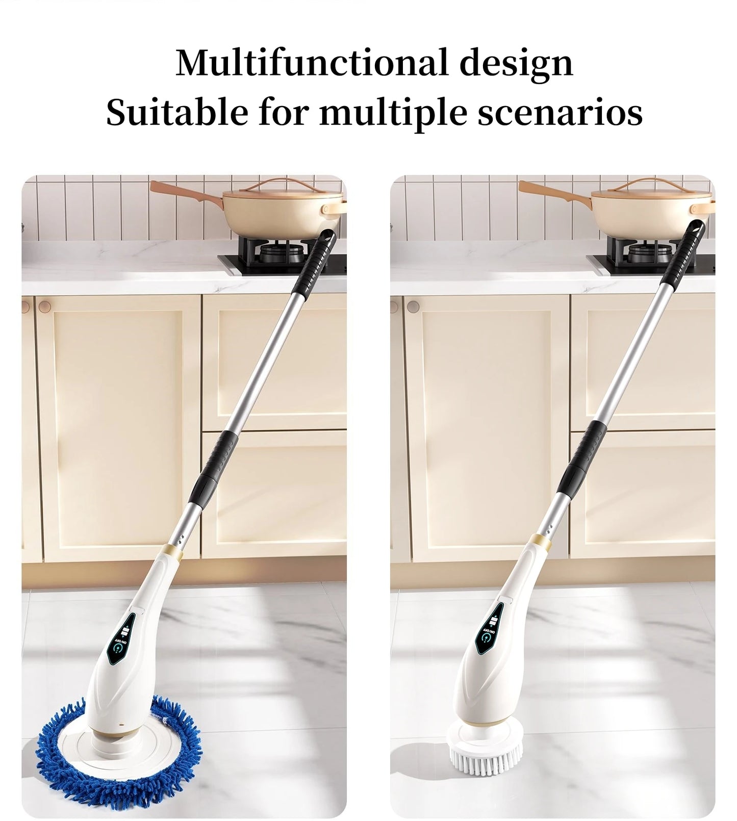 Xiaomi 8 in 1 Electric Cleaning Brush Multifunctional Portable Household Tool with LED Display for Kitchen and Bathroom Cleaning