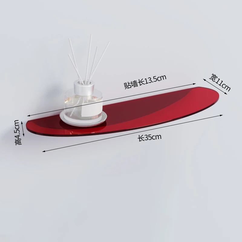 Colorful Acrylic Floating Shelf Invisible Storage Rack for Bathroom Kitchen Living Room