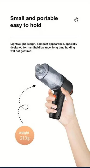 Portable High-Power Car Vacuum Cleaner with Suction and Blowing Function
