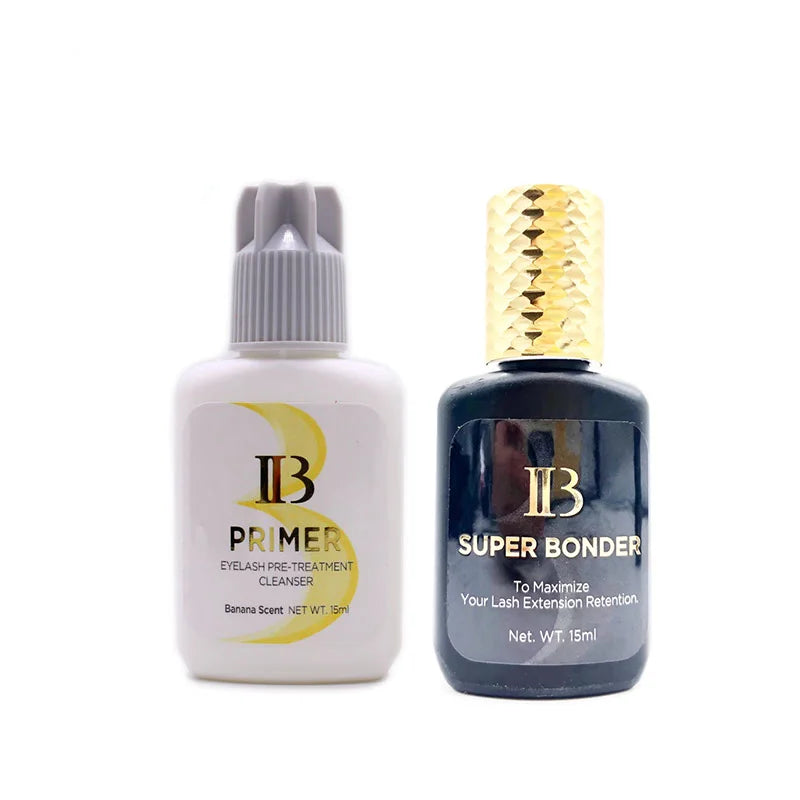 Korea Original IBeauty Eyelash Extensions Glue 15ml Duo IB Primer Super Bonder Adhesive for Long Lasting False Lashes