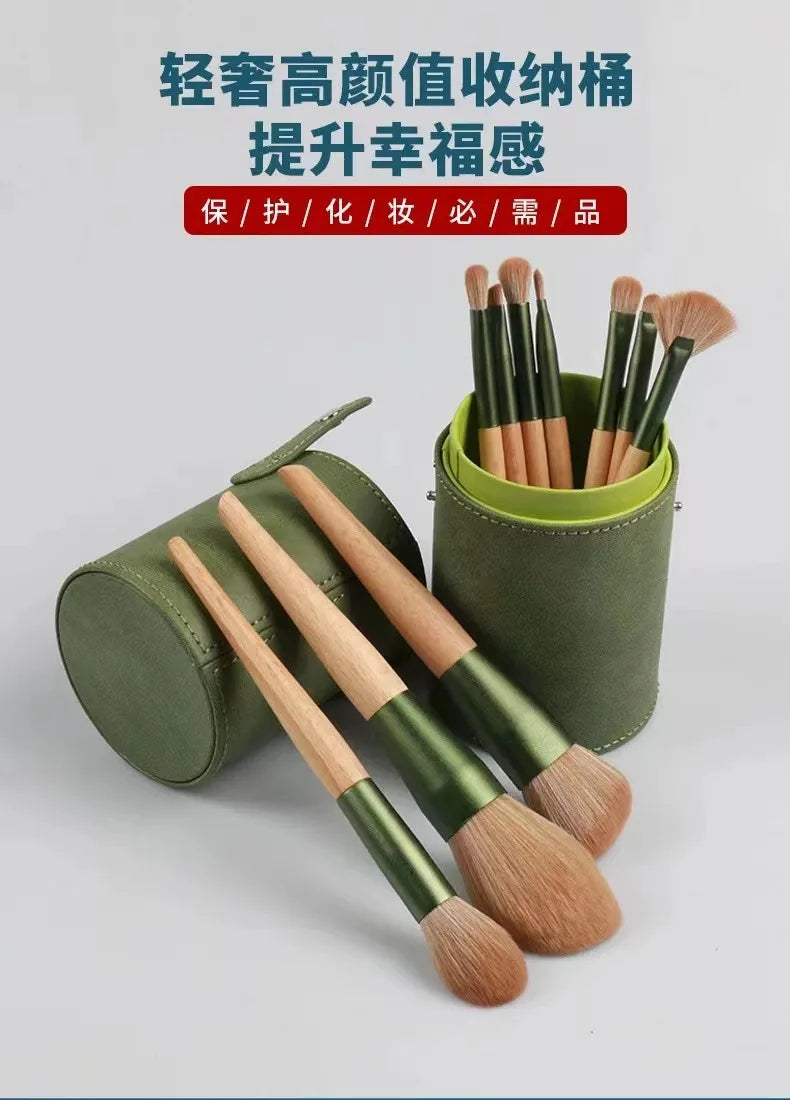 PU Leather Travel Empty Cosmetic Brushes Pen Holder Makeup Artist Bag Brushes Organizer Make Up Tools