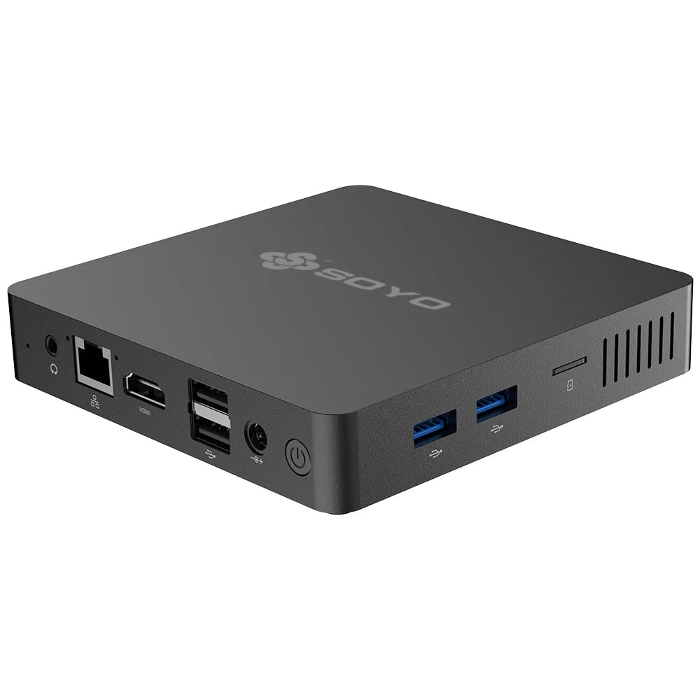 Mini PC SOYO M2: potente RAM de 6 GB, EMMC de 64 GB, Intel N3350, Windows 10: compacta e ideal para el hogar, la empresa y los juegos