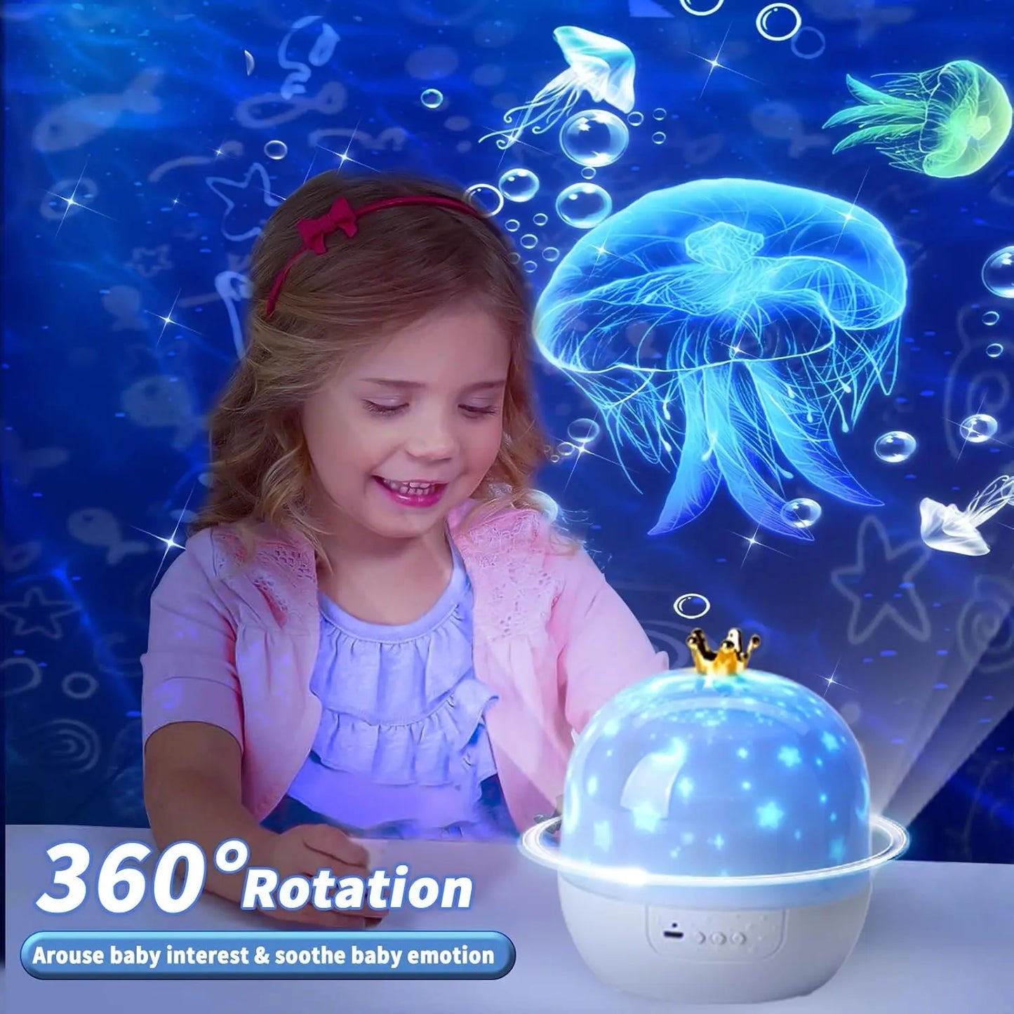 Galaxy Solar System Projector Nightlights 360 Rotating Kids Star Light Lamp