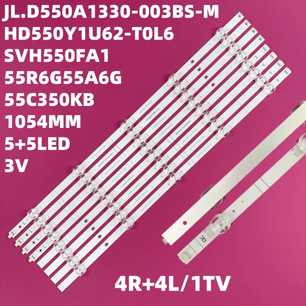 LED Backlight Strip for Hisense 55 Inch TVs Models 55R7G5 55A6GTUK 55E7HQ 55A6H 55R6G 55A6G 55R6095G5 55R6070G 55C350KU 55C350KB Enhance Picture Quality and Aesthetics