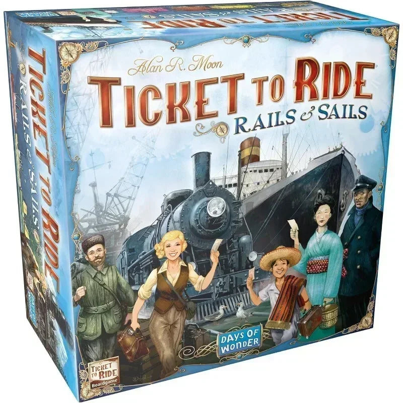 Ticket to Ride Rails and Sails Board Game Family Multiplayer Adventure Strategy Game for Friends and Parties