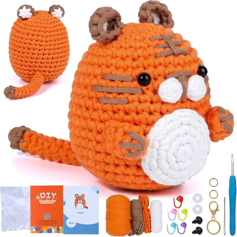 KRABALL Crochet Animal Kit for Beginners with Video Tutorial