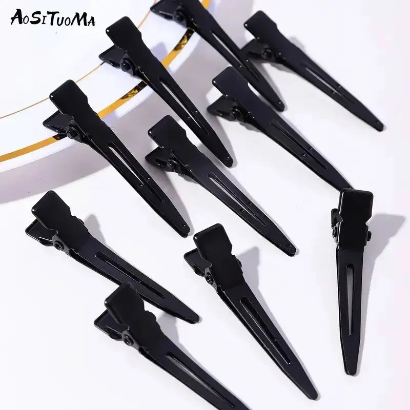 10PCS Black Duckbill Hair Clips Nonslip Alligator Hair Clips Barber Salon Styling Dying Hair Accessories