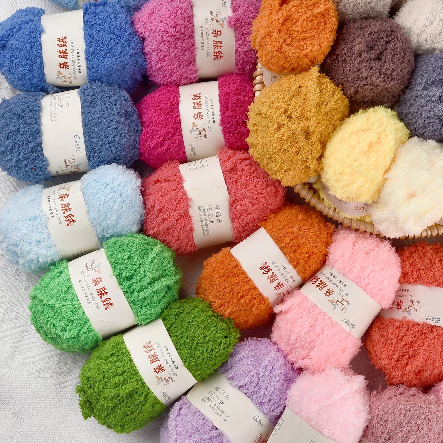 50g/Set Chenille Yarn Soft Coral Velvet for Knitting DIY
