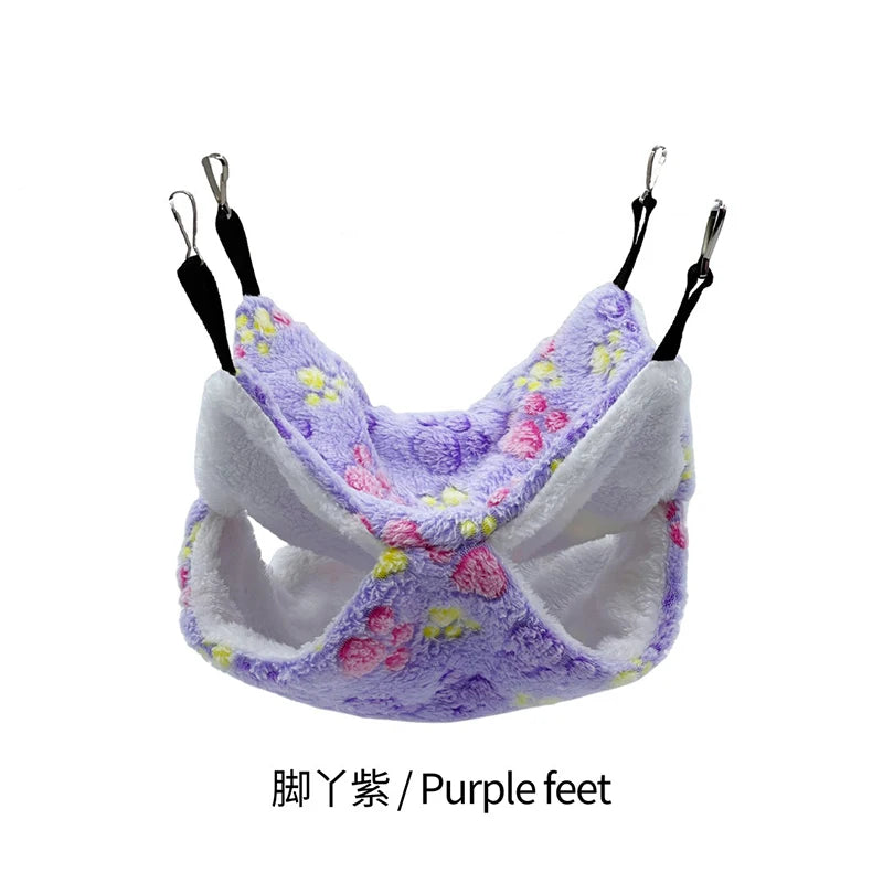 Hamster Hammock Rodent Hamster Bed Rats Accessories for Rat Hammock for Rats Hammock for Rodents Guinea Pig House CXW04