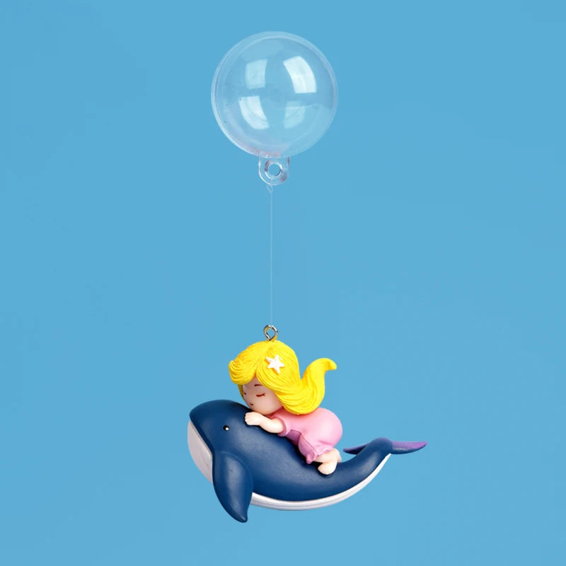 Cartoon Fish Tanks Decor Mini Diver Simulated Floating Mermaid Aquarium Fish Tank Decoration Kiki Pendant Aquarium Accessories