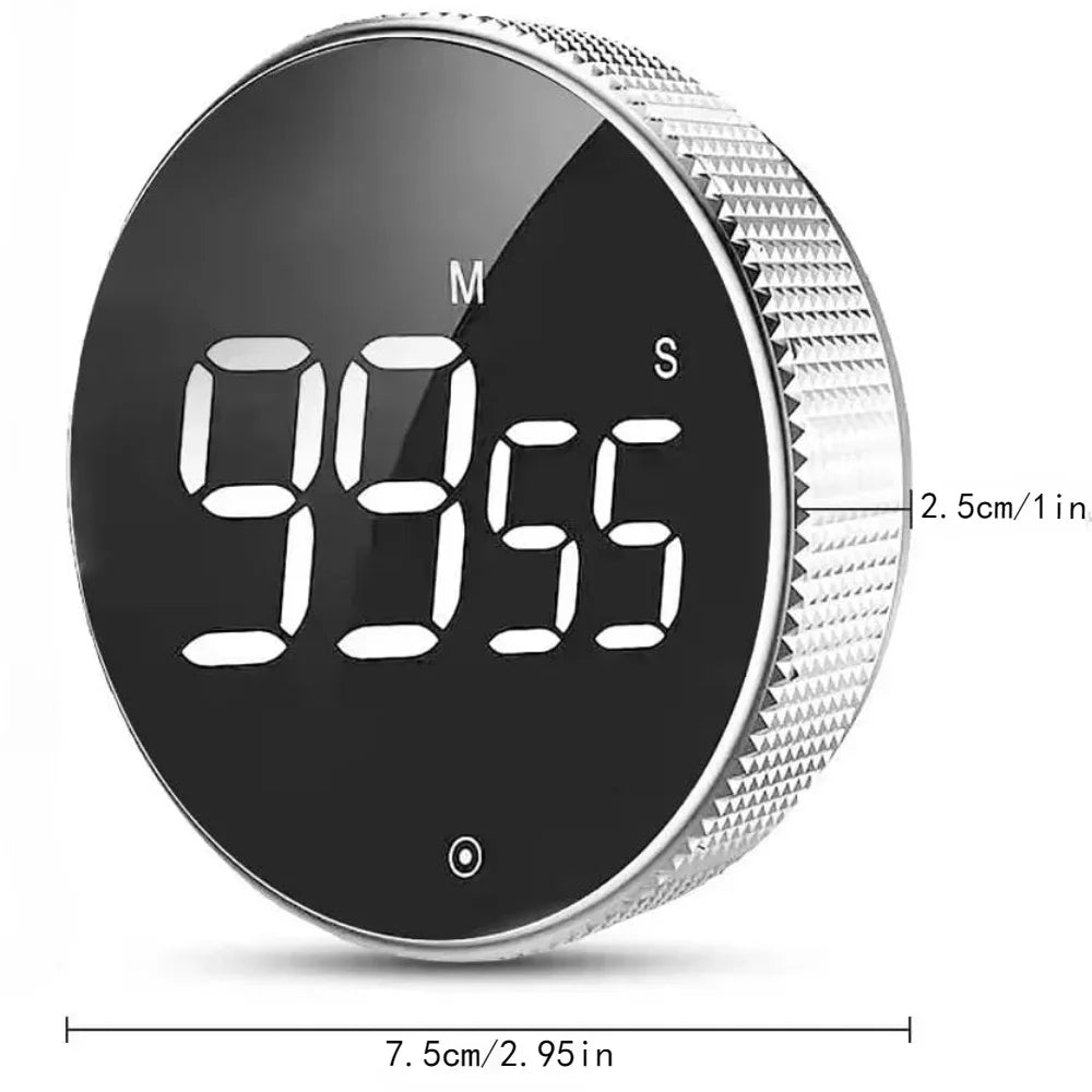 Kitchen Timer Digital Countdown Magnetic Egg Timer for Cooking with Constant Light Function for classrooms Quiet for Kids Adults