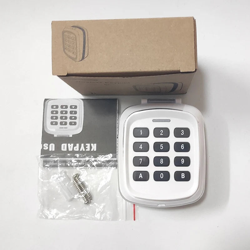 Multifrequency Wireless Keypad Remote Control Garage Door Opener Clone for 280MHz to 868MHz with Waterproof Design and Wall Panel Compatibility