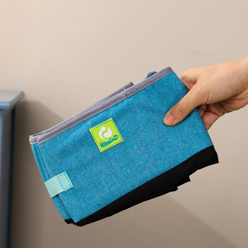 Semi Enclosed Cat Litter Box, Portable Waterproof Oxford Cloth