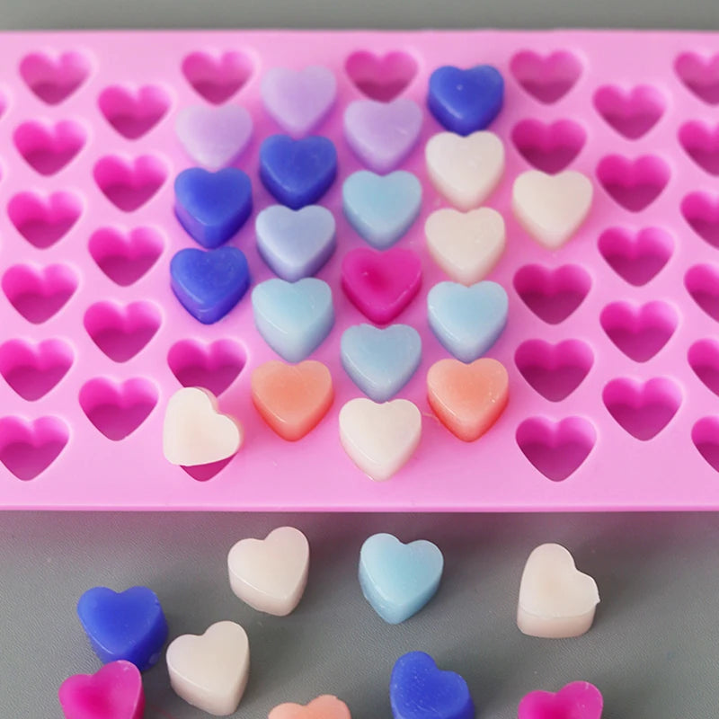1 Piece 55 Compartment Love Candle Silicone Mold for DIY Baking and Chocolate Creations