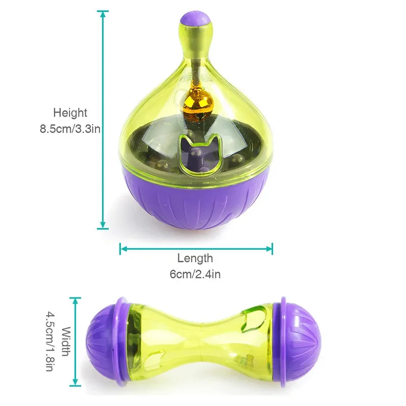 Pet Cat Fun Bowl Feeding Toys Dog Tumbler Feeder Puppy Kitten Shaking Leakage Food Ball Container Exercise Training Leakage Toys