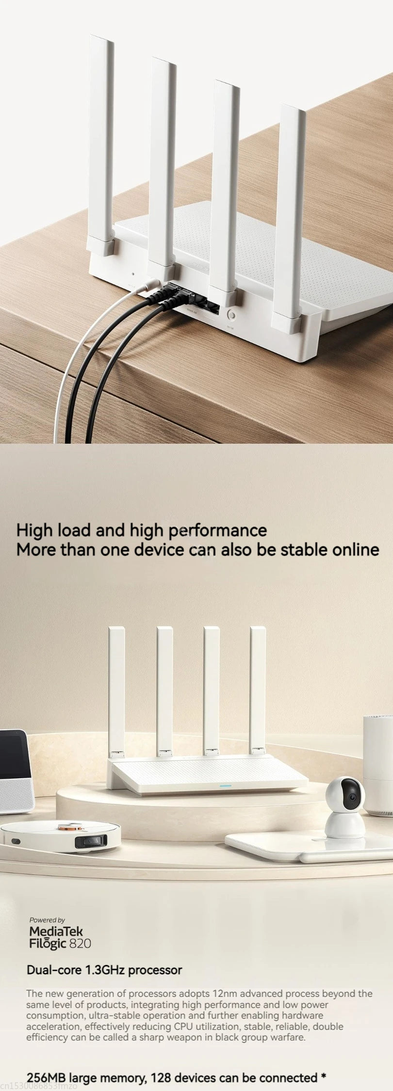 Xiaomi Router AX3000T 2.4G 5G Mesh Technology WiFi 6 Efficient Wall Penetration Children Online Protection WiFi Router Repeater