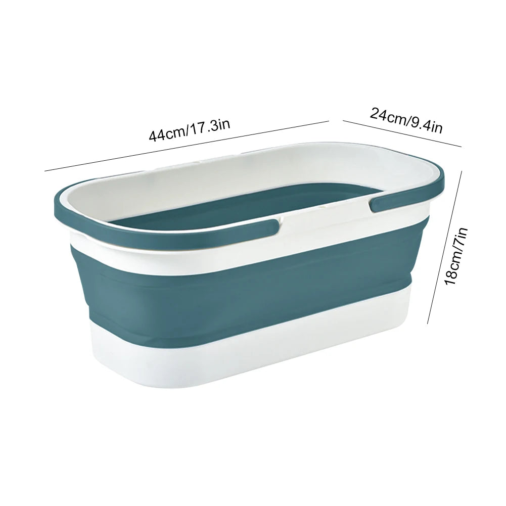 Foldable Mop Bucket Portable Wash Basin Large Capacity Dishpan for Kitchen and Bathroom Cleaning Space Saving Design
