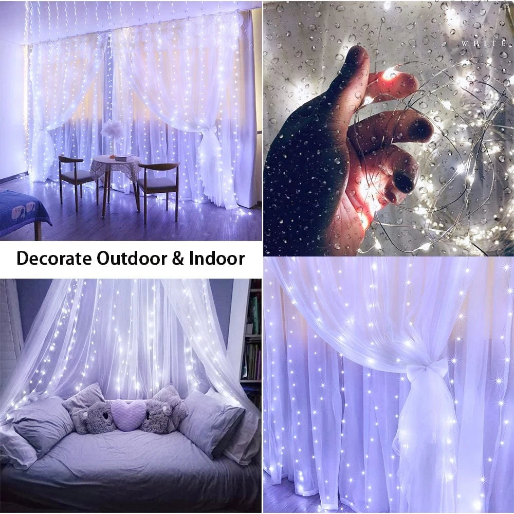 1pc USB LED Curtain Lights Fairy Light for Bedroom Decoration