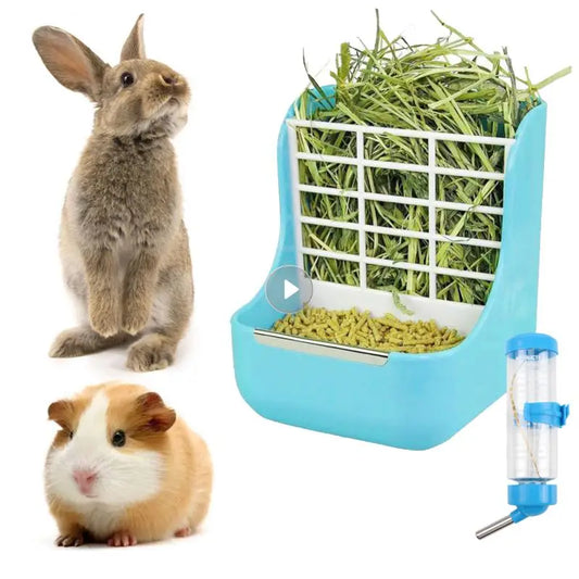 Hamster Rabbit Food Dispenser Feeder Plastic Clear Drinker Water Automatic Pet Feeder For Hamster Guinea Pig Food Bowl Container