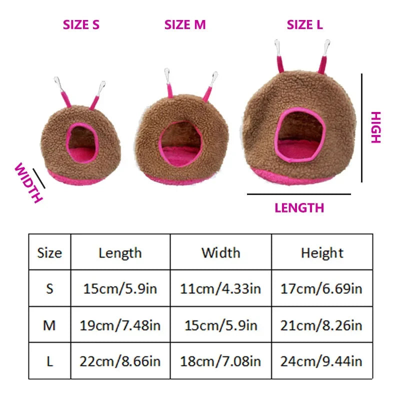 New Winter Warm Bird Nest Parrot House Polar Fleece Parakeet Hammock Small Animal Hanging Swing Bed Pet Birds Cage Accessories