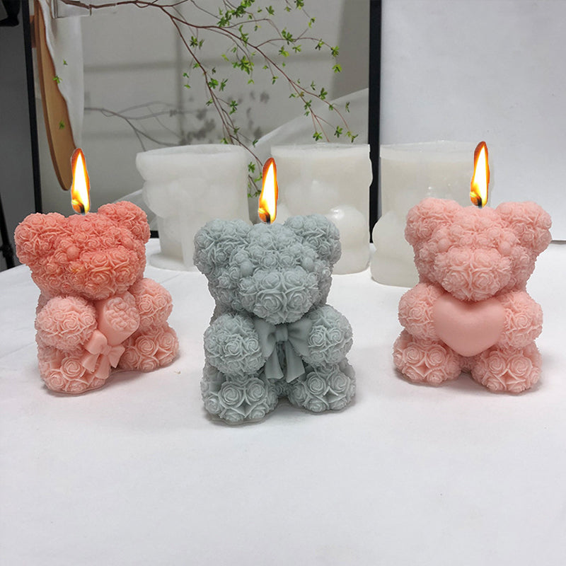 3D Bear Hug Love Silicone Candle Mold for DIY Home Decor Gift