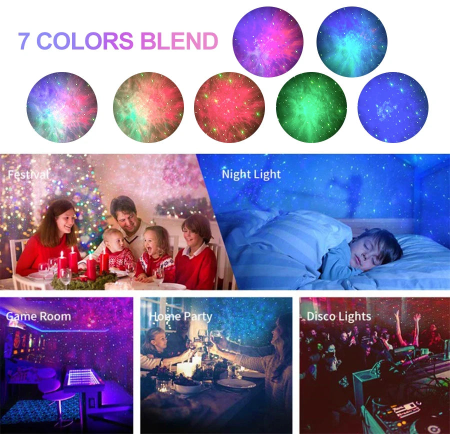 Smart WIFI Starry Sky Projector LED Night Light for Bedroom Party