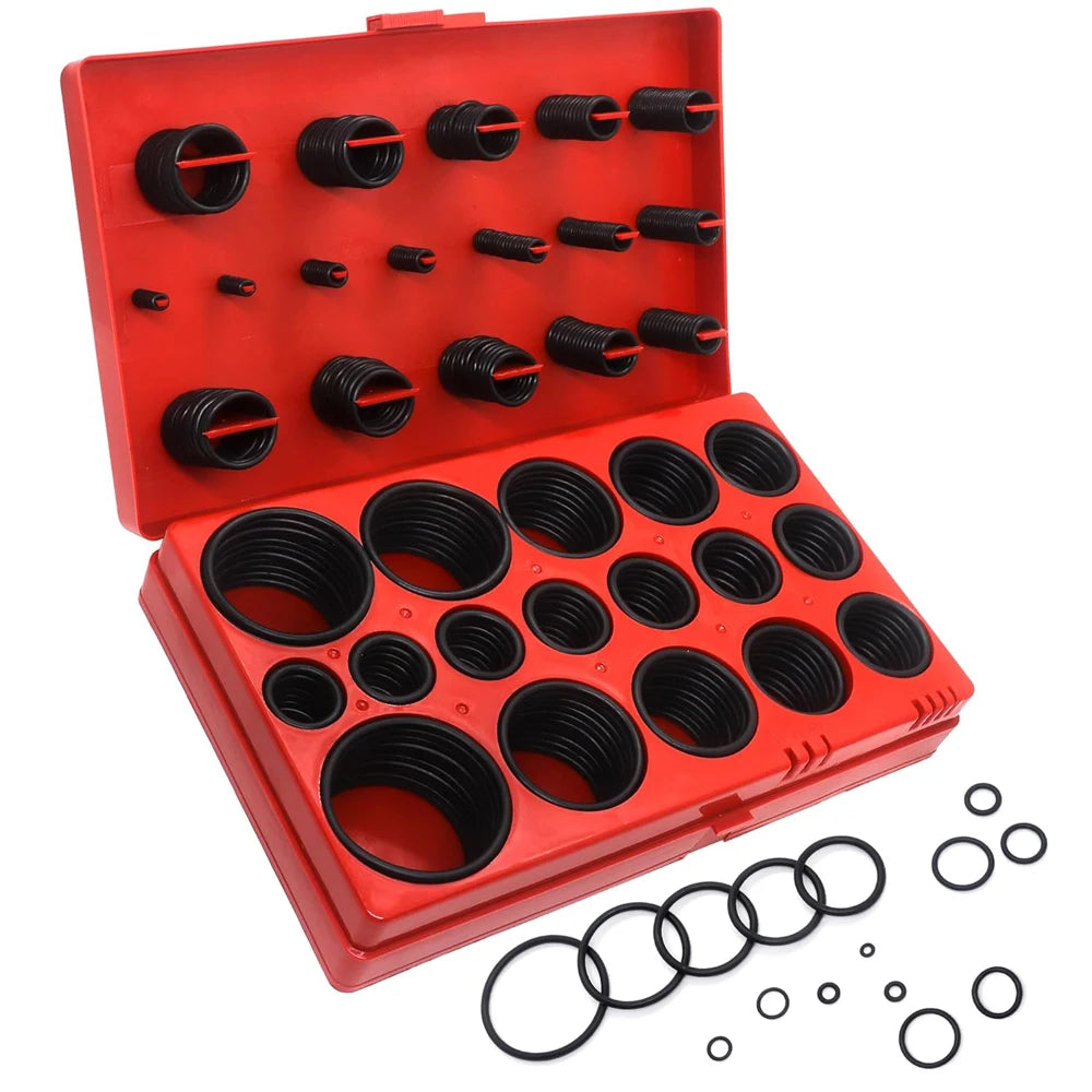 419PCS Universal O-Ring Assortment Set with 32 Sizes Nitrile Rubber Seals for Plumbing Automotive and Faucet Repairs