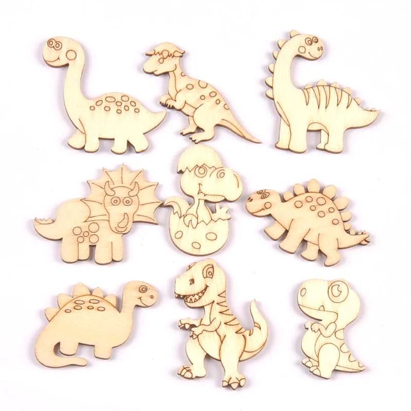 Lovely Dog Cat Fish Natural Wooden Chips for Scrapbooking DIY