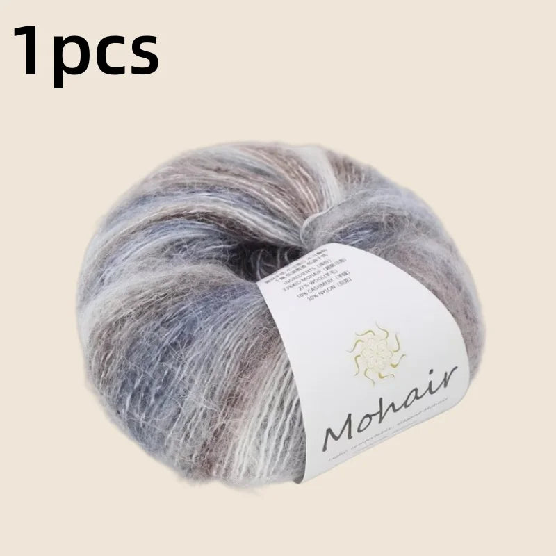 Gradient Mohair Soft Cotton Yarn for Baby Sweater Hat Scarf
