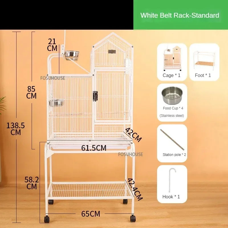 Indoor Starling Canary Pet Fences Outdoor Aesthetic Bird Carrier  Decorative Bird Cages Large Parrot CageSpecial Breeding Cage W