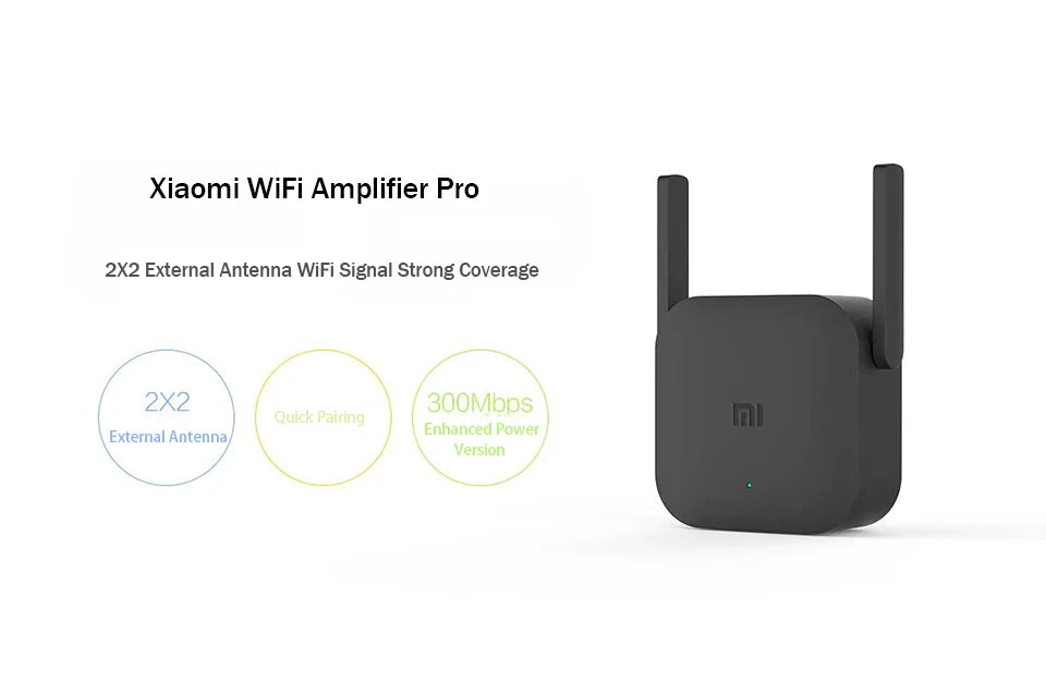 New Original Xiaomi Wifi Amplifier Pro 300M 2.4G Repeater Network Expander Range Extender Roteader Mi Wireless Wi-Fi Router