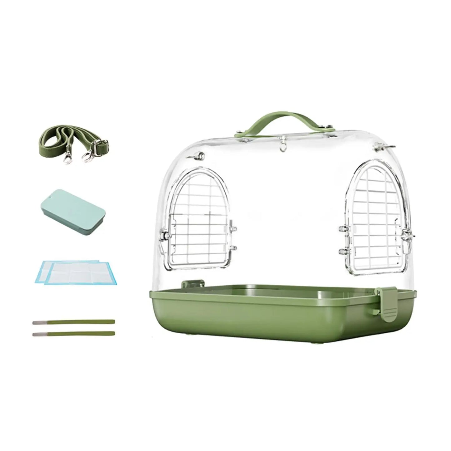 Bird Travel Cage, Bird Cage Bag with Shoulder Straps and Handle, Lightweight Bird Carrier Hamster Cage for Birds