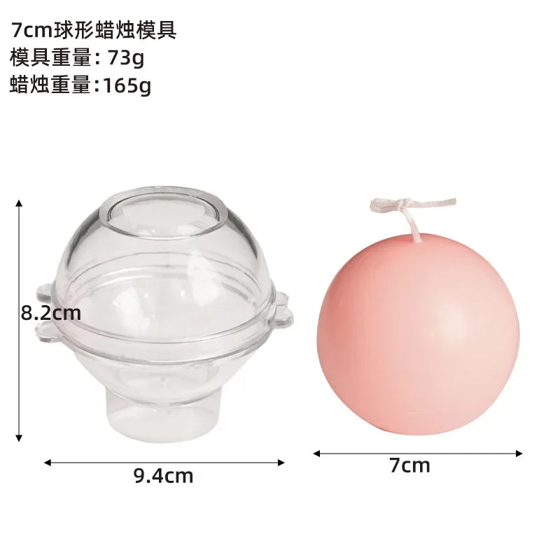 5-10cm Spherical Candle Mold Kit for DIY Aromatherapy Crafts