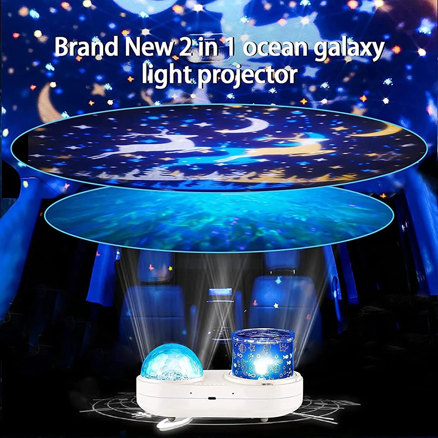 Ocean Light Projector for Bedroom 3D Star Galaxy Lamp