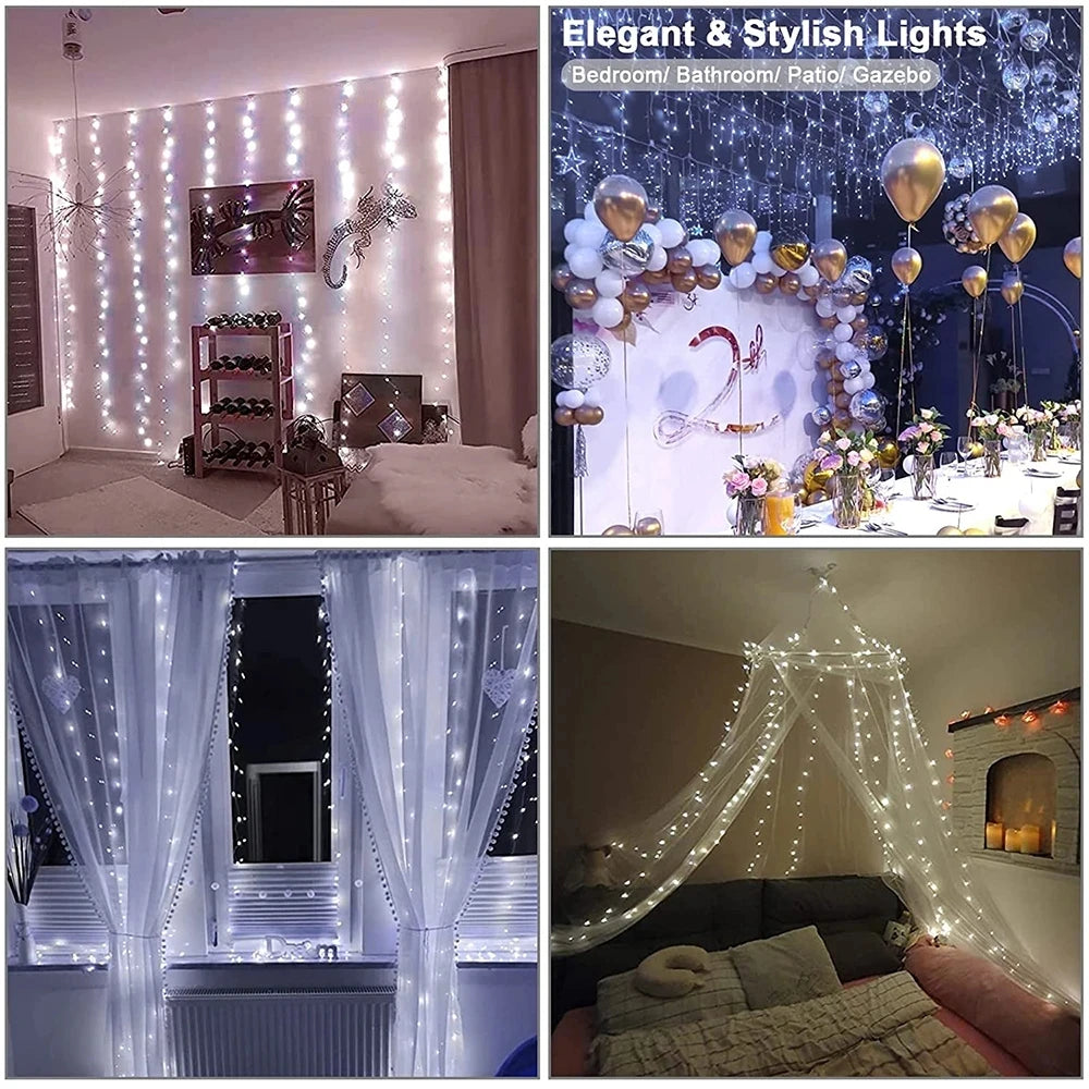 1pc USB LED Curtain Lights Fairy Light for Bedroom Decoration